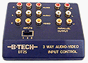 B-TECH BT25 3 WAY PHONO AUDIO / VIDEO CONTROL