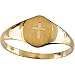 Jewelry : 14K Yellow Gold Children's Signet Cross Ring