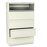 HON 700 Series Five-Drawer Lateral File w/Roll-Out & Posting Shelves, 42w, Putty - HON795LL