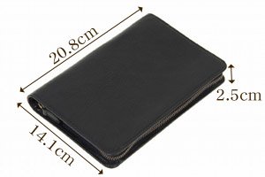 AIMPERIAL ﾄﾗﾍﾞﾙｳｫﾚｯﾄ (黒） イタリア高級皮革使用 【高品質 収納力 機能性抜群】