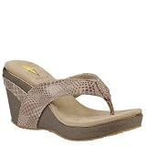 Volatile Women's Marshmallow Croco Thong Sandal