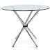 Cross Glass Dining Table 90cm