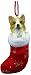 Santa's Little Pals Welsh Corgi Stocking Christmas Ornament