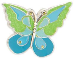 Finders Key Purse Green Butterfly Key Chain
