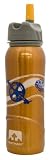  : Nathan Stainless Steel 700 mL Flip Straw Bottle (Orange Bike, Swim, Run)