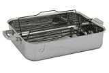 J.A. Henckels International Classic Clad 16-Inch Roaster with Adjustable Non-Stick Rack