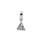Celtic Trinity Dangle Charm in Sterling Silver for Pandora, Kera and other 3mm Bracelets
