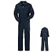 Bulwark Flame Resistant 4.5 oz Nomex IIIA Regular Premium Coverall with Navy, Size 42