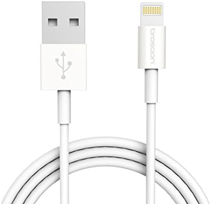 Apple MFi Certified 8 Pin to USB Lightning Cable Charging Connector 3-Feet (1-Meter) for iPhone 6S / 6S plus and Other iOS Devices (White)
