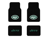 A Set of 4 Universal-Fit NFL Plush Carpet Floor Mats - New York Jets