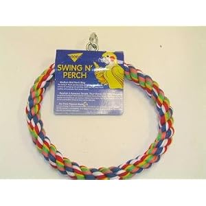 Booda 1 Ring Swing N-Feet Perch for Birds, Medium by Booda