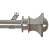 Window Curtain Rod / Drapery Rod 52 Inch -144 Inch Half Rd Nickel