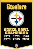 Pittsburgh Steelers 24 Inch x 36 Inch Wool Dynasty Banner (Quantity of 1)