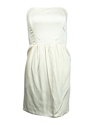 Strapless Polyester/Viscose Flared-Skirt Square Neck  Dress