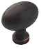 Amerock BP53014-ORB Allison Oval Knob 1-3/8-Inch, Oil Rubbed Bronze