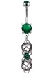 DANGLING GREEN CELTIC BELLY RING