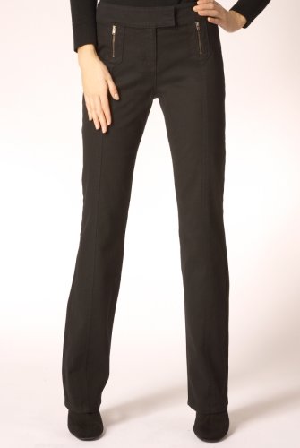 Per Una Straight Leg Zip-Detail Trousers clothing