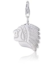 VINANI brand Germany 925 Sterling Silver Charm Pendant Indian Head shiny HIK