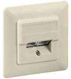 Goobay  CAT5e  DUP  FLUSH  Unterputzdose  2x  RJ45  geschirmt  beige