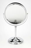Fantasia 43025 - Miroir sur pied grossissant parfait (x 10) - Argent - Hauteur: 37 cm, ø 20 cm,