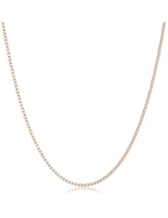 14k Italian Rose Gold Franco 1mm Chain Necklace