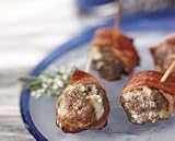 Bacon Wrapped Sirloin & Gorgonzola Skewers