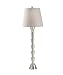Murray Feiss 10069PN Edessa Collection 32-Inch Buffet Lamp, Polished Nickel Finish with Classic Grey Linen Fabric Shade