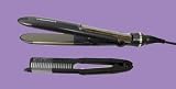 Chromatique Titanium Professional Styling / Flat Iron with Titanium Coated Plates and FREE Anti-Static Brazilian Hair Straightening Comb and FREE Heat Resistant Mat (Heats up to 450°F, Dual Voltage: 110-220V for Worldwide Use)