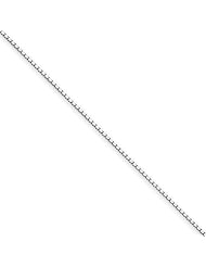 .9mm, 14 Karat White Gold, Box Chain - 30 inch