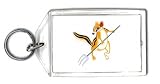 Keychain with wild, gardening, chipmunk, pitchfork, farming, animal