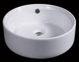 Discounts EAGO BA129 16 in. ROUND CERAMIC ABOVE MOUNT BATHROOM BASIN  for Sale