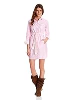 Solera Y Arte Vestido Camisero (Rosa / Blanco)