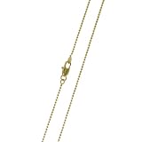 Yellow Gold Plated Bead Chain 1.2mm (16 - 30 Available)