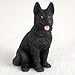 German Shepherd Miniature Dog Figurine - Black