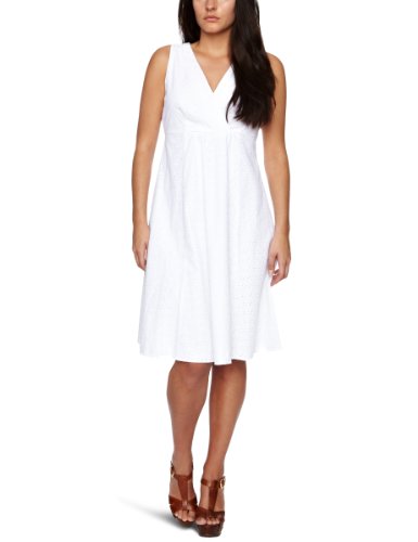 ESPRIT Damen Kleid (knielang) Regular Fit, D21778, Gr. 42 (XL), Wei&szlig; (white 100) Preisvergleich