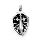 Excalibur Shield and Sword Silver Pendant...StarJewelryUSA Presents the Best Selling Designer Brand Celebrity Silver Jewelry Collection of Authentic Limited Edition Star Knights Jewelry