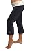 Fold-over Fitness Yoga Exercise Cycling Workout Gym Capri Pants nv Poly-Spandex