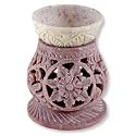 Aromatherapy Soapstone Aromatherapy Essential Oil Diffuser by Windrose in Flower and Vine Design
