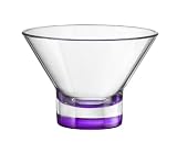 Bormioli Rocco Ypsilon Dessert Bowls, Purple, Set of 6