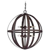 Troy Lighting F2516WI Flatiron 6 Light Single Tier Chandelier in Weather Iron