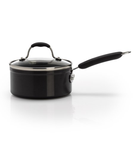 Black Aluminium 16cm Saucepan