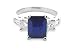 2.88 Ct 18k Emerald Cut Sapphire Ring