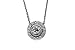 18K White Gold Round-Shaped Pendant Enhanced With