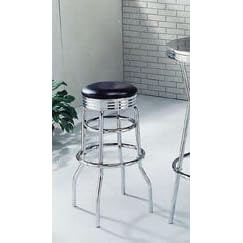 Set Of 2 Retro Chrome Finish Bar Stools by AMBfurniture