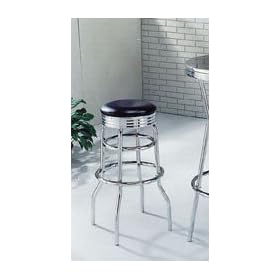 Set of 2 Retro chrome finish bar stools by AMBfurniture.com