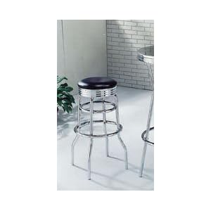 Set Of 2 Retro Chrome Finish Bar Stools by AMBfurniture