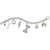 Silver Plated Charm Bracelet with Austrian Crystals