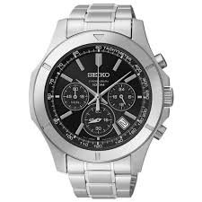 Seiko Chronograph Black Dial Stainless Steel Mens Watch SSB105 Seiko Chronograph Black Dial Stainless Steel Mens Watch SSB105