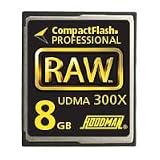 Hoodman RAW 8 GB, 300x High Speed UDMA Compact Flash Memory Card, Supports up to 45MB per-second Transfers
