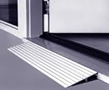 Threshold Ramp 1  - Made in USA - Aluminum threshold ramp for wheelchairs and Sscooters. 600 lb capacity. 1  high X 6.5  long X 34  wide designed for doorways, sliding glass doors, and raised landings.